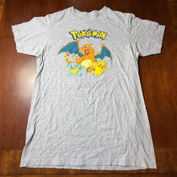 Pokemon Other - Pokemon 2015 Charizard Pikachu Squirtle Graphic T-Shirt Gray Medium